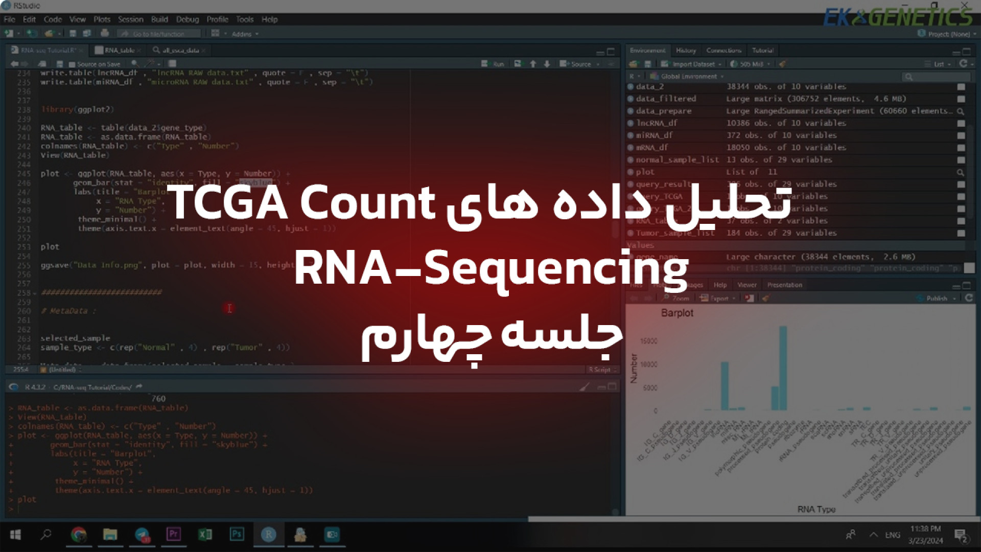 بیوانفورماتیک - تحلیل داده های RNA-seq - جلسه چهارم : Subset کردن mRNA ها و ... اینستاگرام