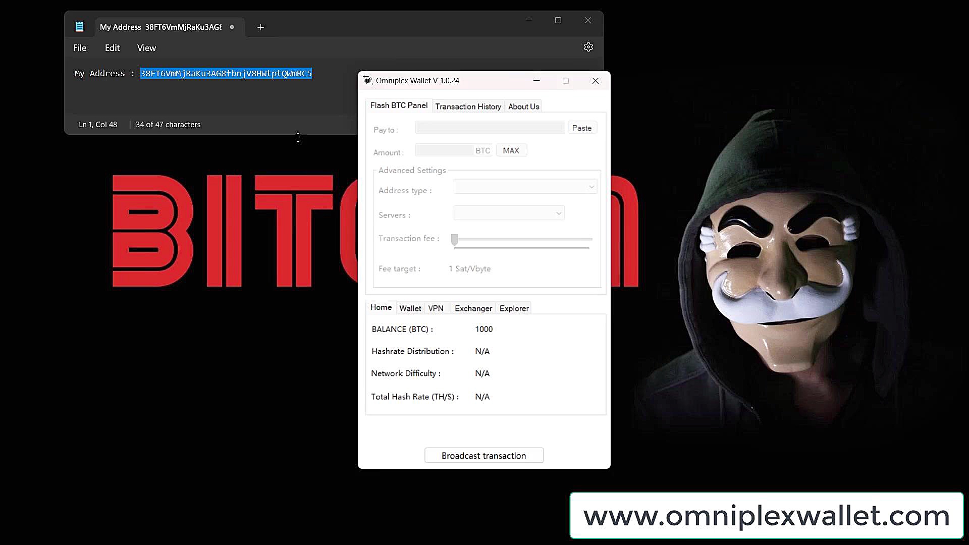 How , Send , Flash , BTC , Any , Wallet , Fake , btc , sender , download , oMNIPLEXwALLET , OmniplexWallet , very , special , software , that , allows
Flash , Bitcoin , sent , each , user , private , blockchain , node , (Generate , And , The , Blockchain , Network)
It , sends , 100% , real , and , confirmed , transactions
to , any , address, , wallet , exchanger , are , not , responsible , for , your , use , this , product, , please , honest , purposes , you , encounter , problems , Contact , our , Canal , >>> , Admin , >>>

Telegram , @OmniplexWallet

Our , Channel , @OmniplexWal