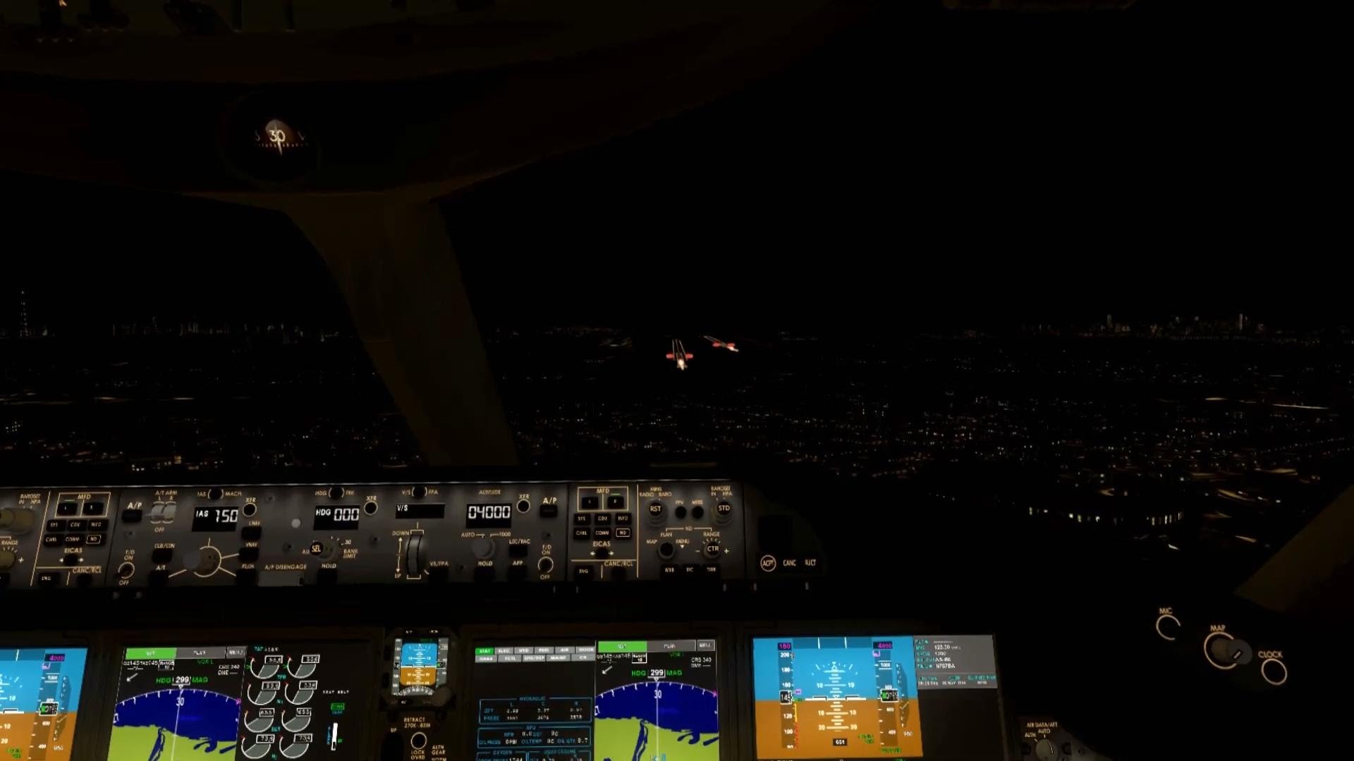 فرود بویینگ 787 در فرودگاه دبی در شبیه ساز پرواز