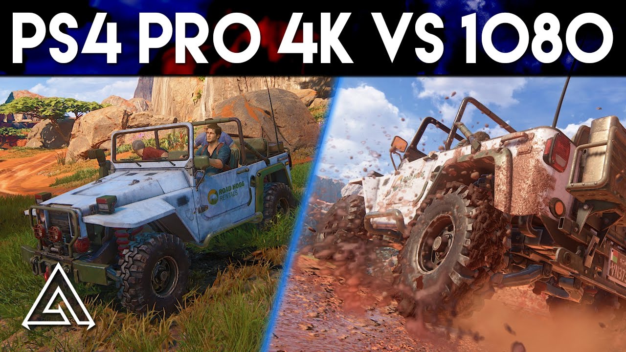 Uncharted 4 PS4 Pro 4k vs 1080p Gameplay