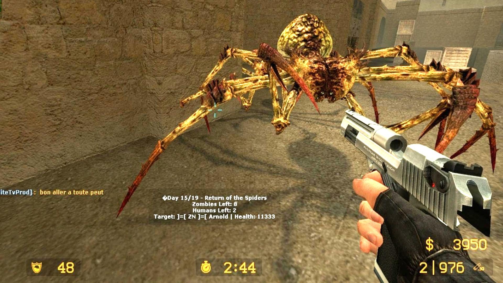 Counter Strike Source Spider Zombie Boss Fight on Dust
