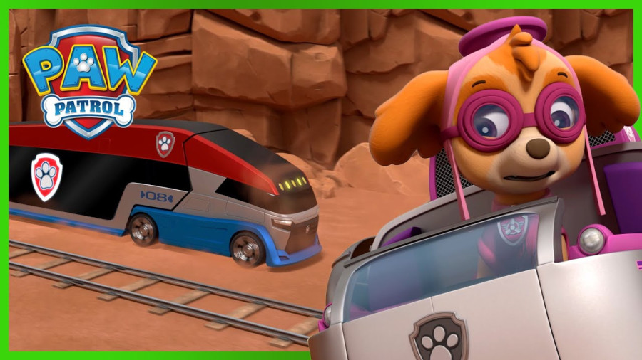 The Pups save a mysterious runaway train! | PAW Patrol | Cartoons for Kids Com زمان688ثانیه