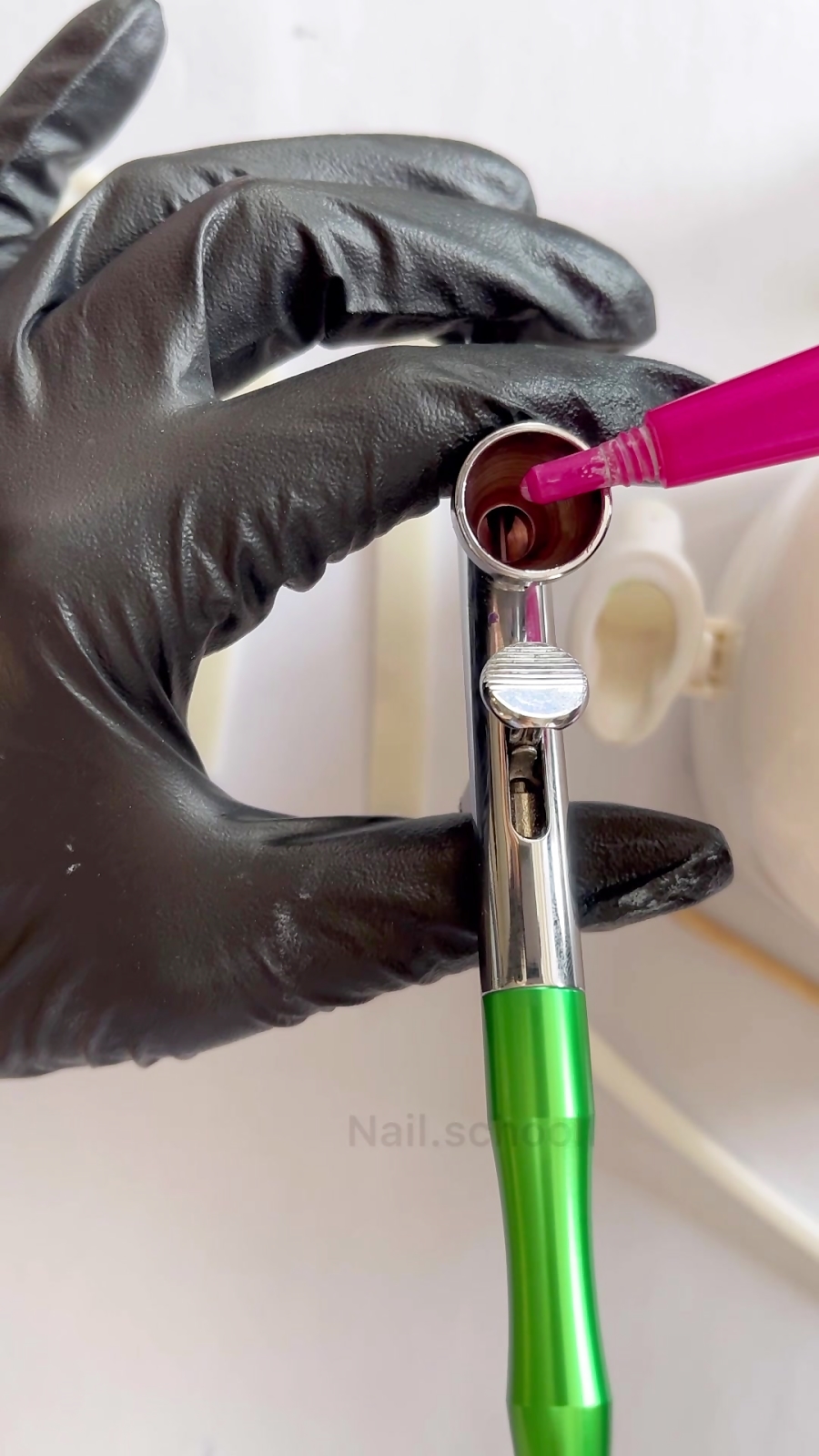 آموزش زدن امبره ناخن با دستگاه ايربراش