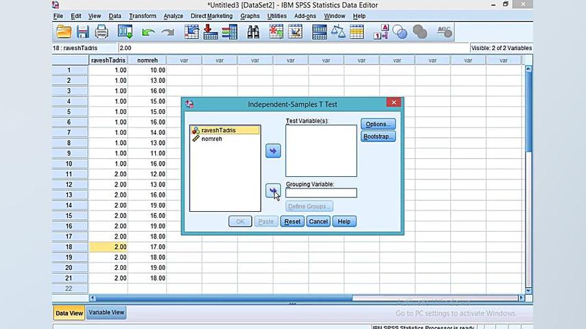 استفاده از روش تی گروه های مستقل به کمک نرم افزار SPSS در درس آمار استنباطی ۱ دکتر مهدی اشرفی بافقی