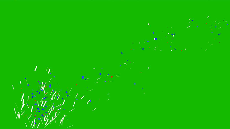 فوتیج پرده سبز انفجارهای کانفتی قرمز سفید و آبی mrmiix.com زمان10ثانیه