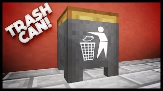 Minecraft - How To Make A Working Trash Can