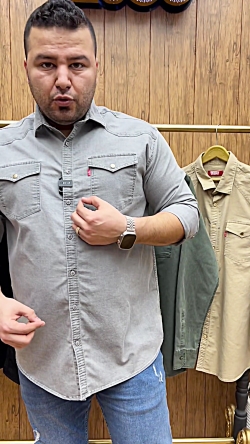 پیراهن کتان سایز بزرگ مردانه