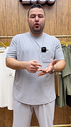 ست تیشرت و شلوارک سایز بزرگ مردانه