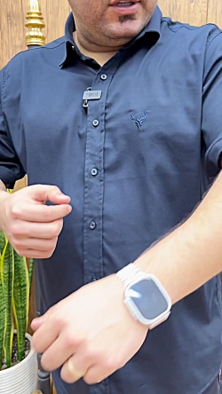 پیراهن آستین کوتاه بیسیک سایز بزرگ مردانه