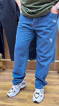 شلوار جین مام فیت سایز بزرگ مردانه