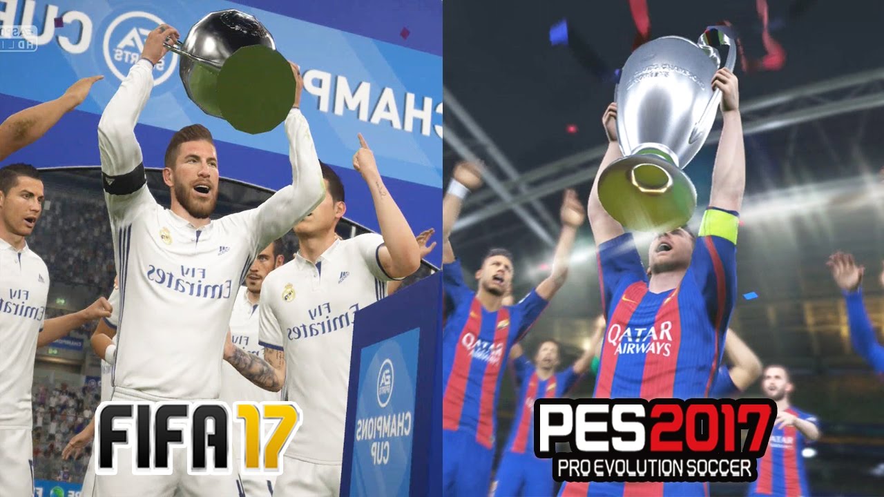 مقایسه چمپیونز لیگ بین فیفا 17 و pes 2017