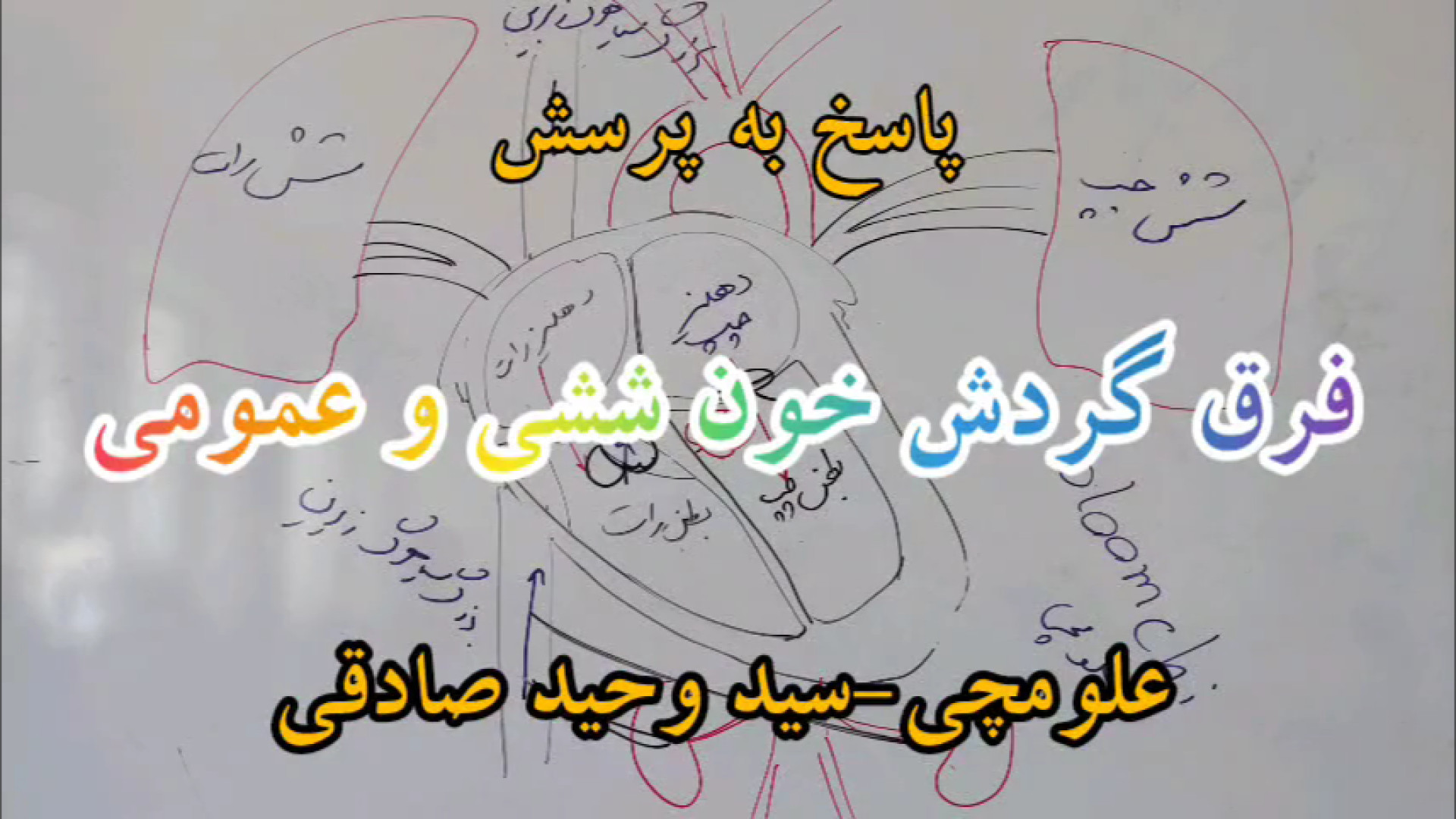 تفاوت گردش خون ششی و گردش خون عمومی زمان602ثانیه