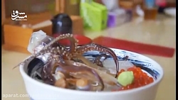 فیلم خوردن هشت پای زنده در رست...