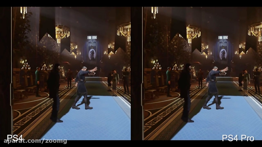ویدیو مقایسه Dishonored 2 در پلی استیشن 4 پرو - زومجی