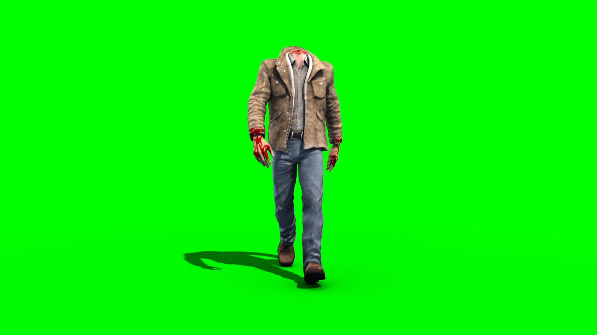 Green Screen Beheaded Lives Runs Horror Movies - Footage PixelBoom dideo