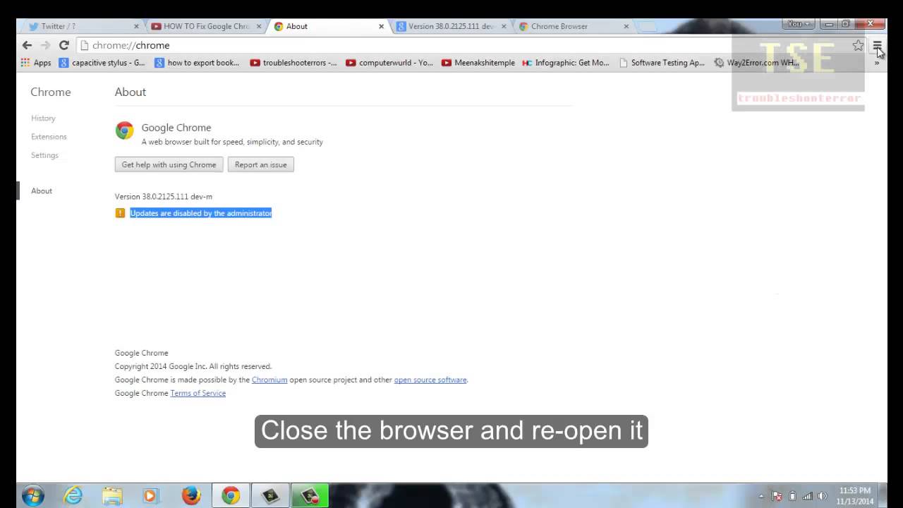 google chrome update failed error 12