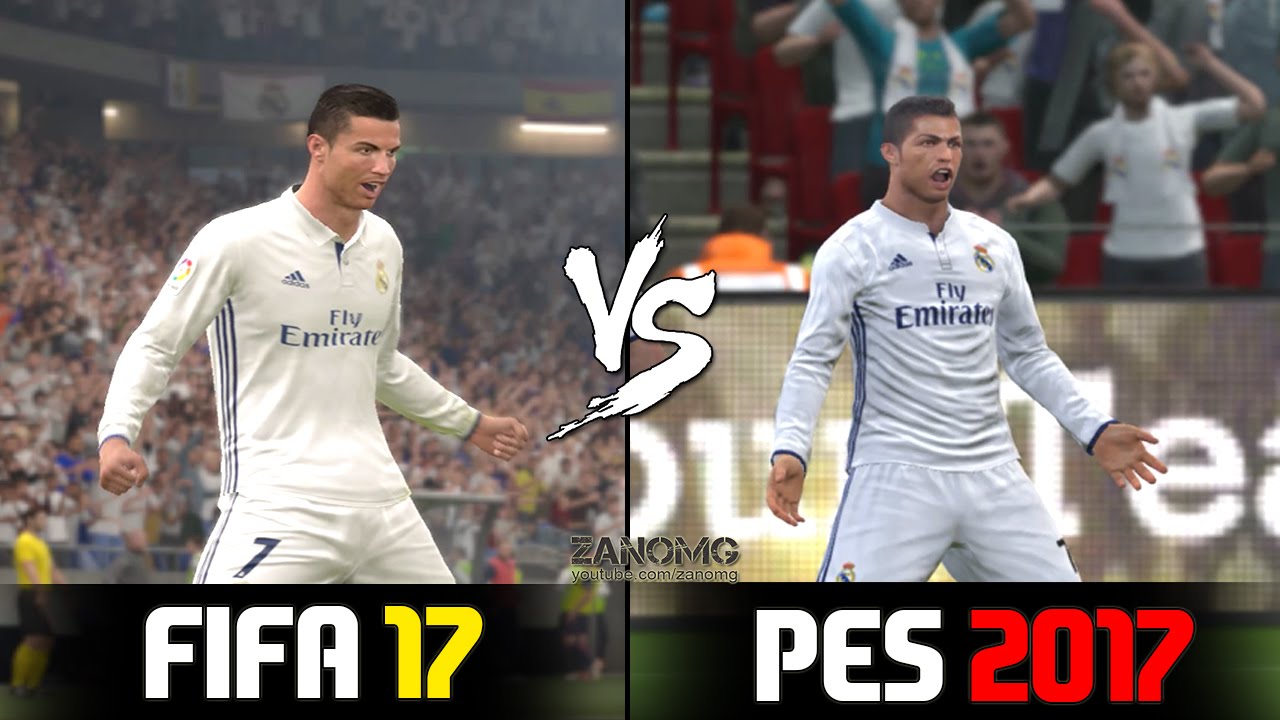 خوشحالی بین فیفا 17 و PES 2017