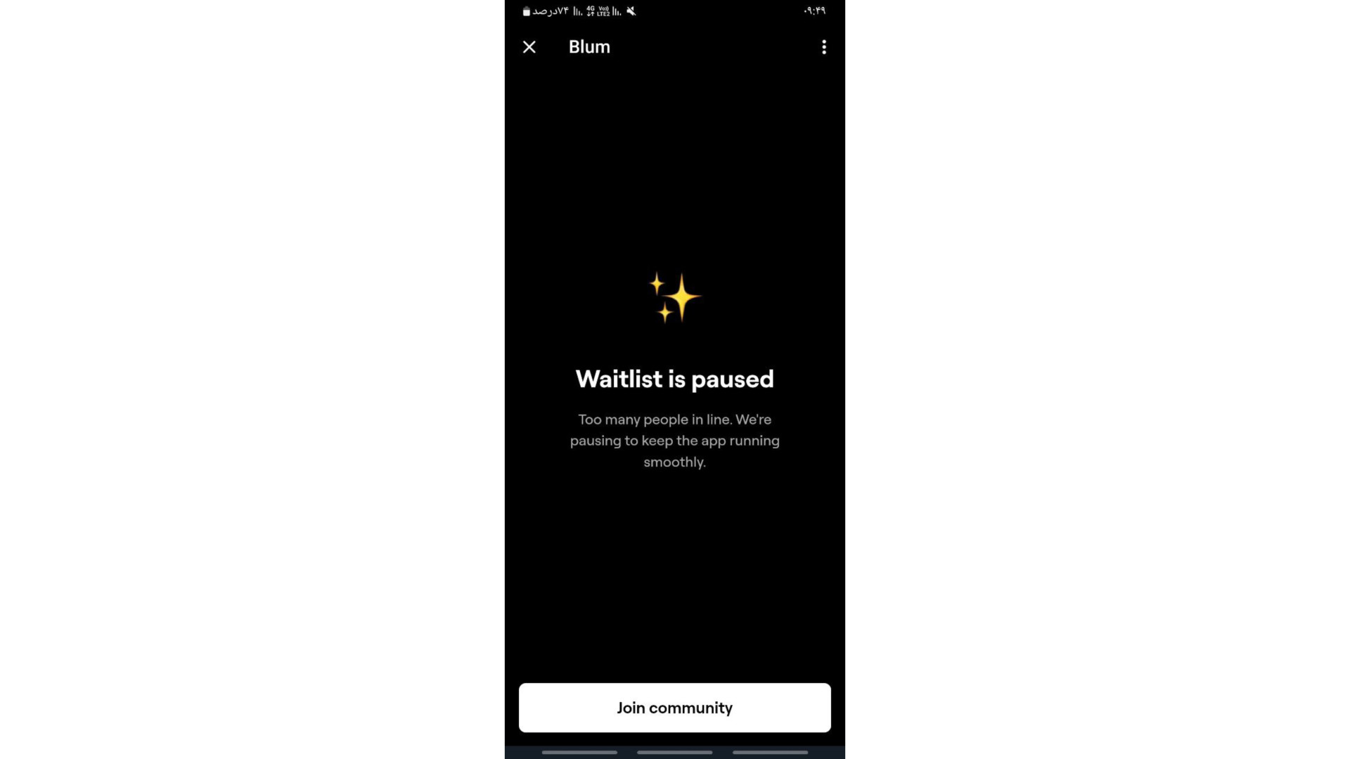 صفحه , سیاه , بلوم , نمیتونم , وارد , بشم , عضو , کانال , چطورین , خوشتیپا , ؟
لینک , تلگرام
https: , TapSwap_linkboost

بگیرش , جوین , شو , دوسِش , باش