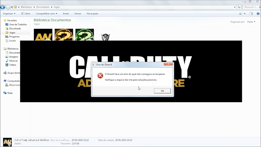 رفع ارور Error Do Directx در بازی COD: Advanced Warfare