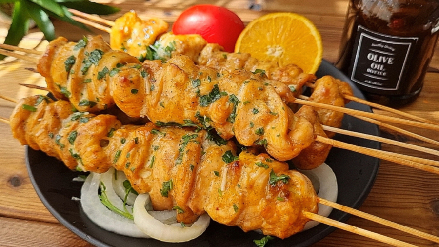 جوجه کباب زعفرانی نرم و آبدار | باساده ترین روش و خوشمزه ترین سس