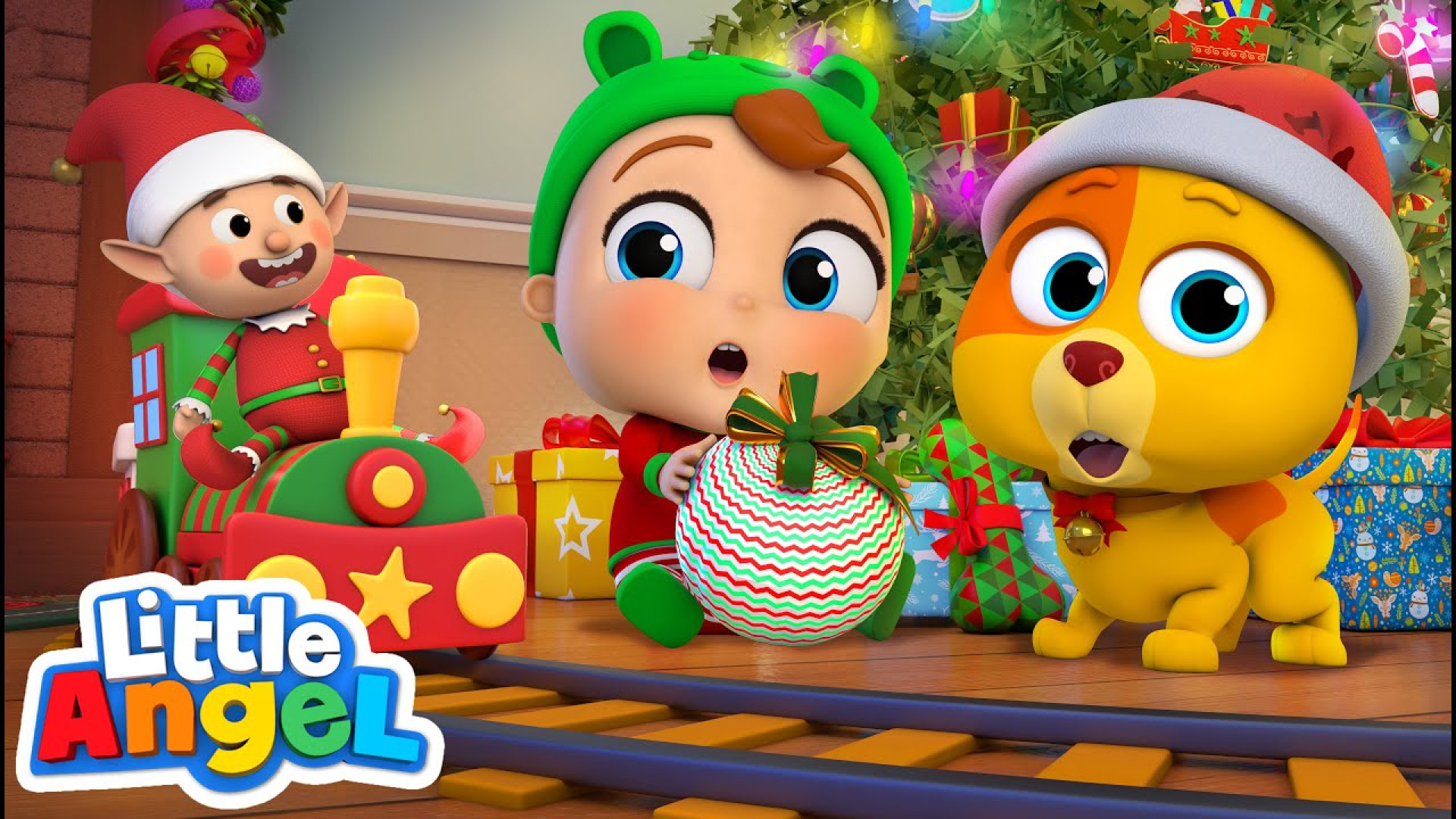 Santas Little Christmas Elf | @LittleAngel Kids Songs  Nursery Rhymes زمان182ثانیه