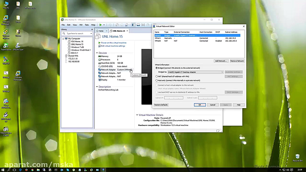 #UNL HowTo Connect VM workstation UNL to real Cisco switch مجید کریمی