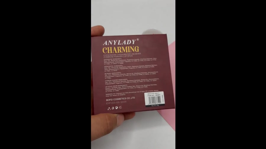 پالت چند کاره کیفی انی لیدی ANYLADY طرح دختر مدل CHARMING جگری