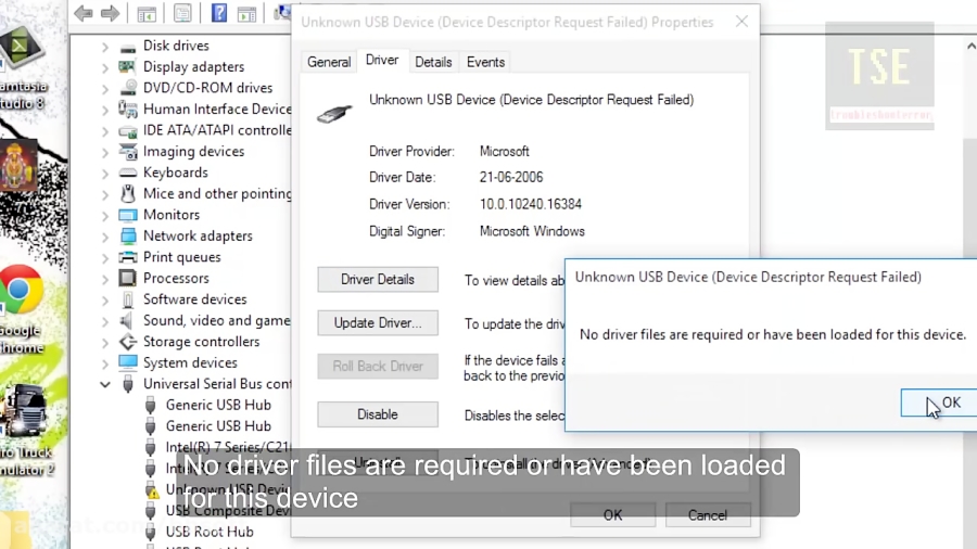 How to fix Unknown USB Device (Device Descriptor Request Failed) USB