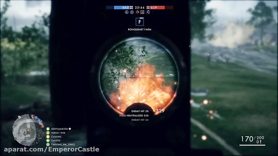 گیم پلی Battlefield 1 با سلاح 200 تیر MG15