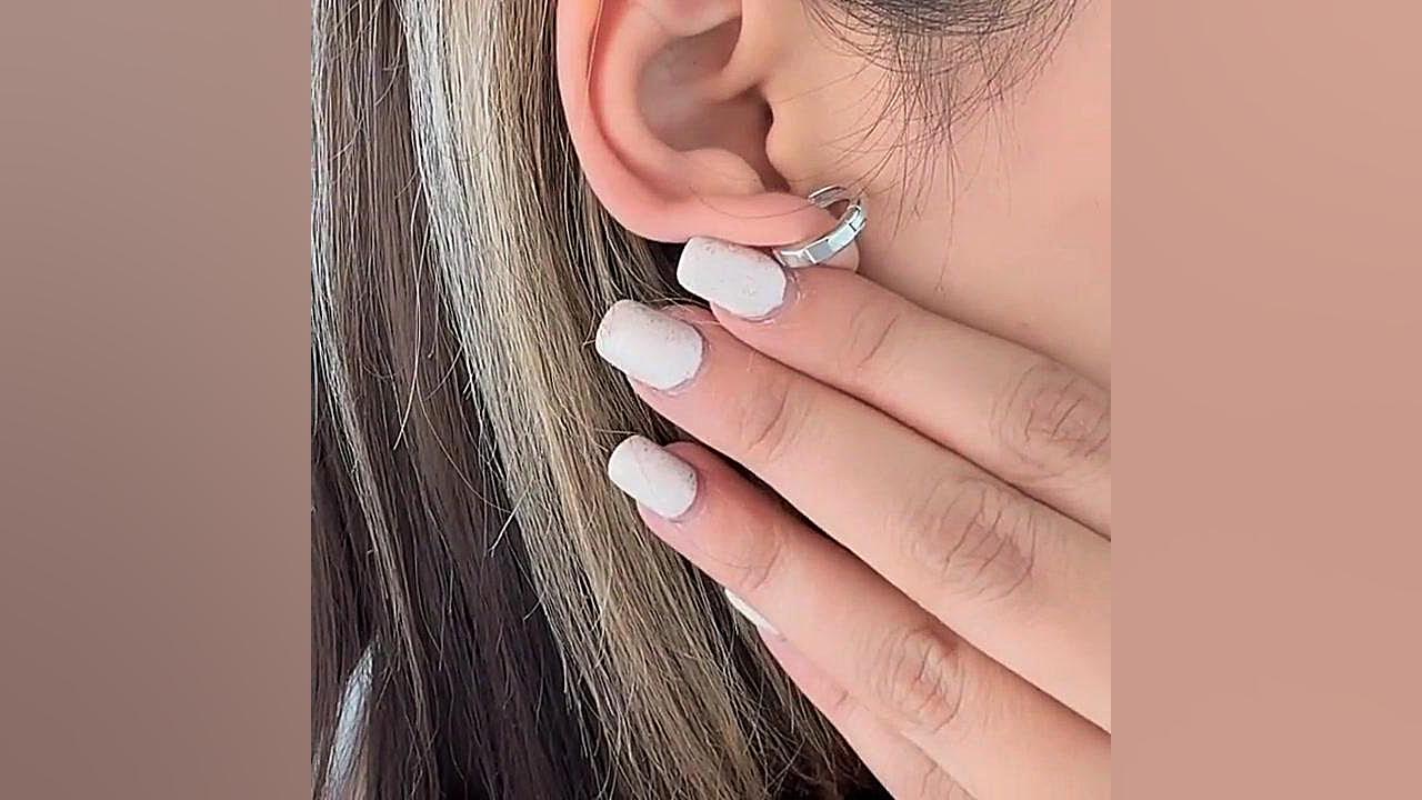 گوشواره ایتالیایی نقره 925 عیار چند بعدی کد 15441 جراحی فک
