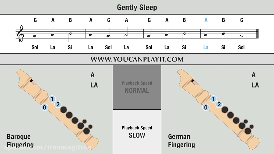 Gently Sleep - Recorder Karate Yellow Belt