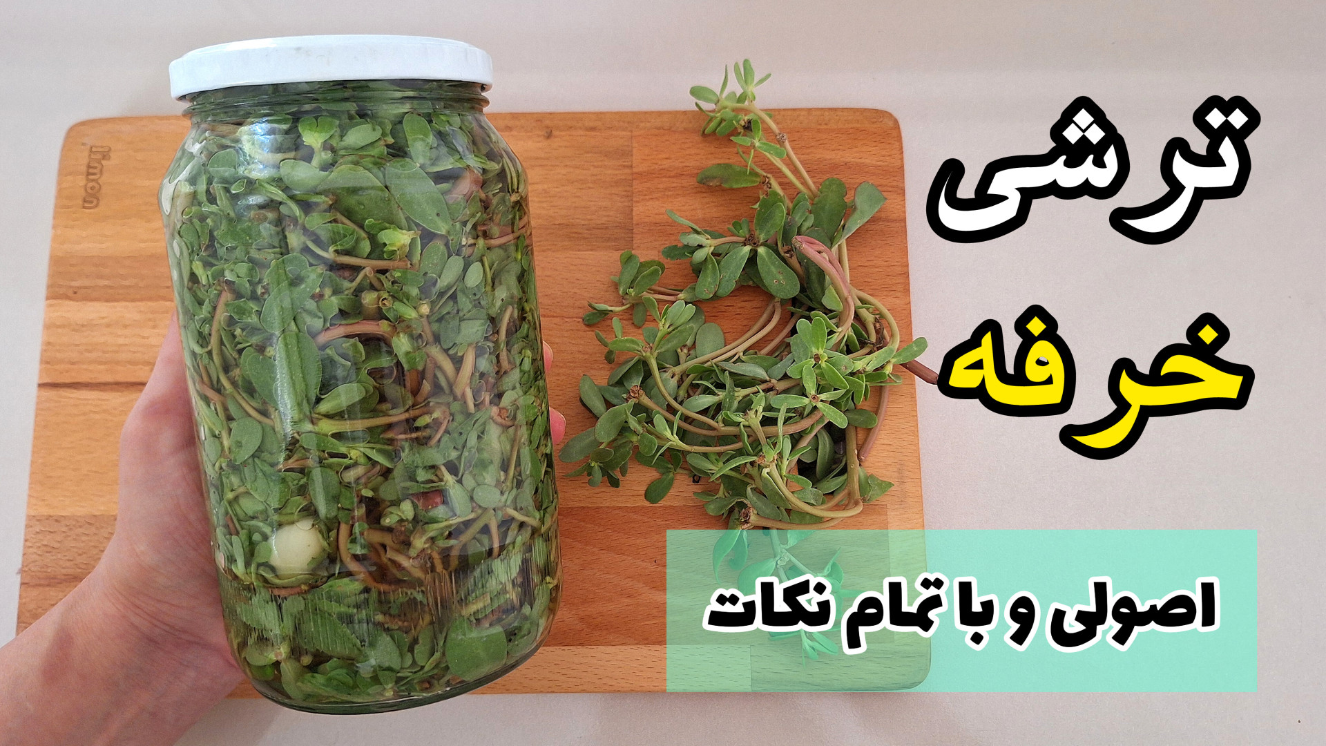 آسانترین روش تهیه ترشی خرفه#ترشی پرپین#ترشی خرفه خانگی