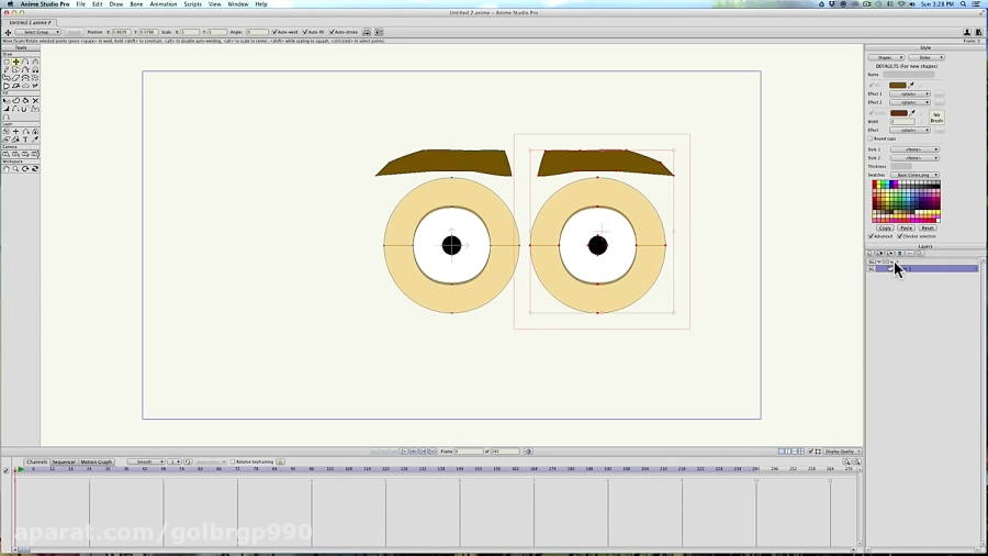 How to create an eye rig in 10 minutes with Anime Studio - MOHO Pro