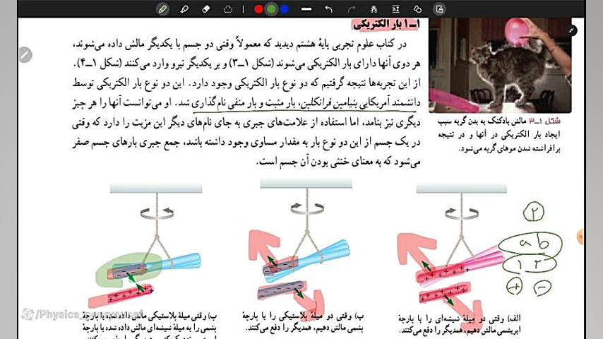فیزیک یازدهم_ معرفی بار الکتریکی و انواع آن_ فصل اول_قسمت دوم زمان174ثانیه