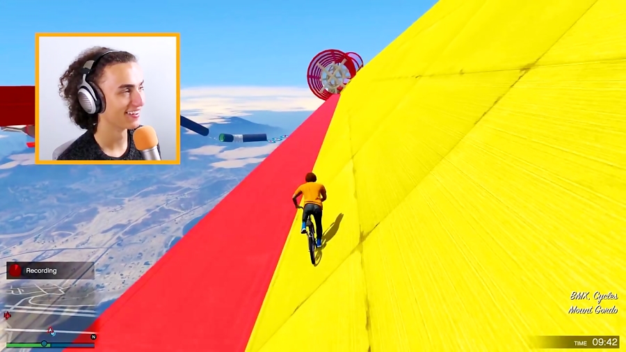 IMPOSSIBLE BMX SKY OBSTACLE COURSE! (GTA 5 Funny Moments)