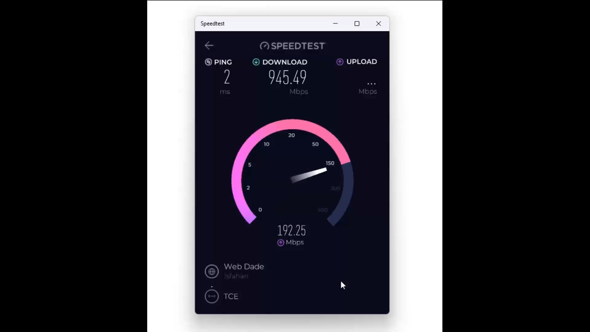 تست سرعت اینترنت فیبر نوری مخابرات 1.1 گیگابیت! کاشت ابرو
