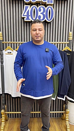 تیشرت آستین بلند برشکا سایزبزرگ4030(کد محصول:285)