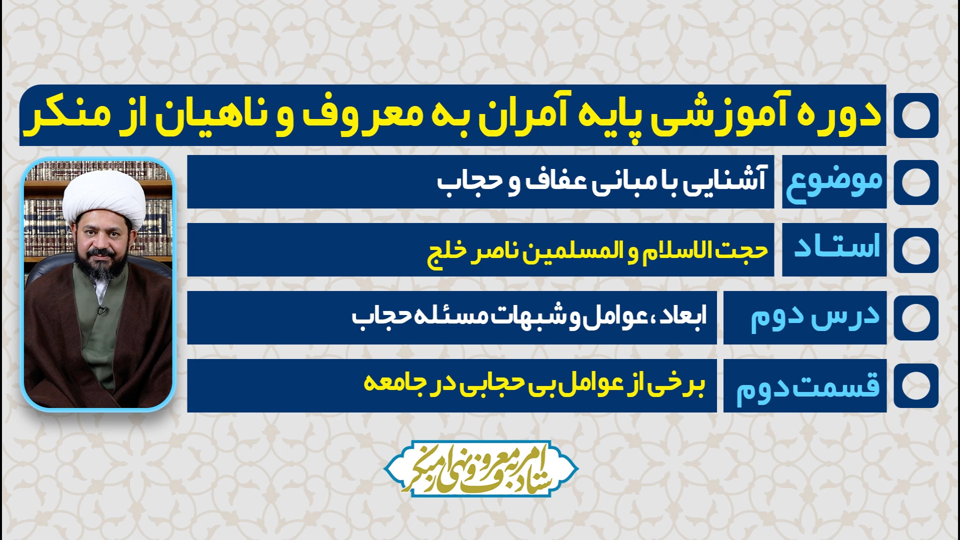 آشنایی با مبانی عفاف و حجاب / درس دوم/ قسمت دوم رادیو اینترنتی
