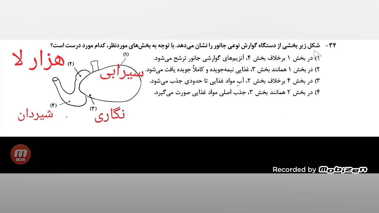 تحلیل تست «۳۴» کنکور زیست شناسی اردیبهشت ۱۴۰۳ نیکی کریمی