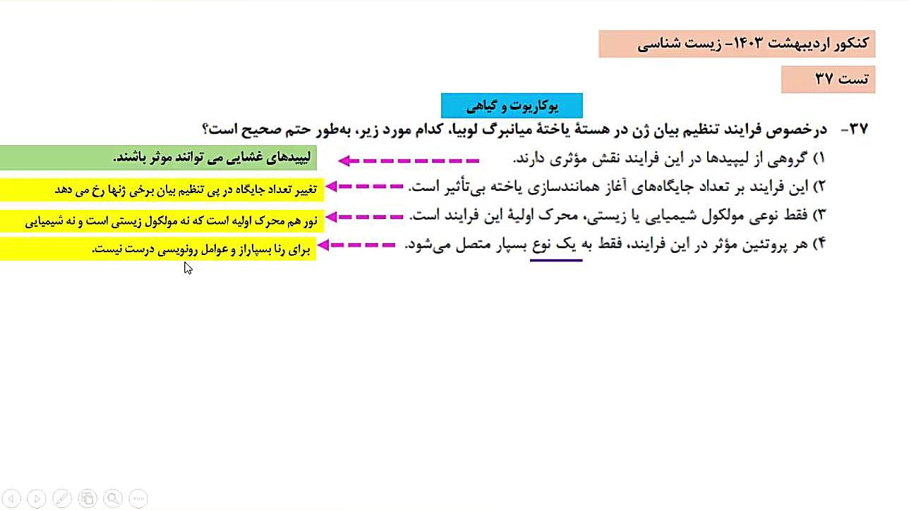 تحلیل تست «۳۷» کنکور زیست شناسی اردیبهشت ۱۴۰۳ ابرسانی پوست