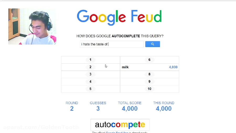 GoogleFeud - حیوان خانگی به نام استیو XD ( فانتیج )