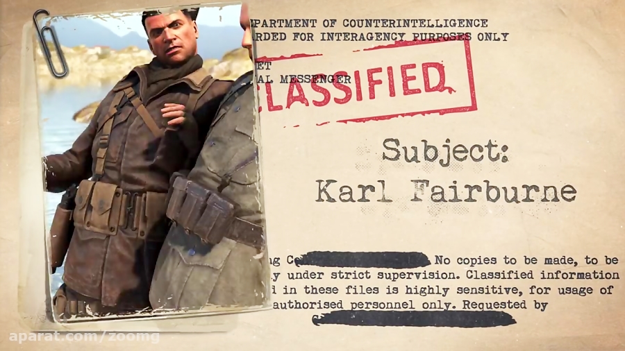 معرفی Karl Fairburne در Sniper Elite 4 - زومجی