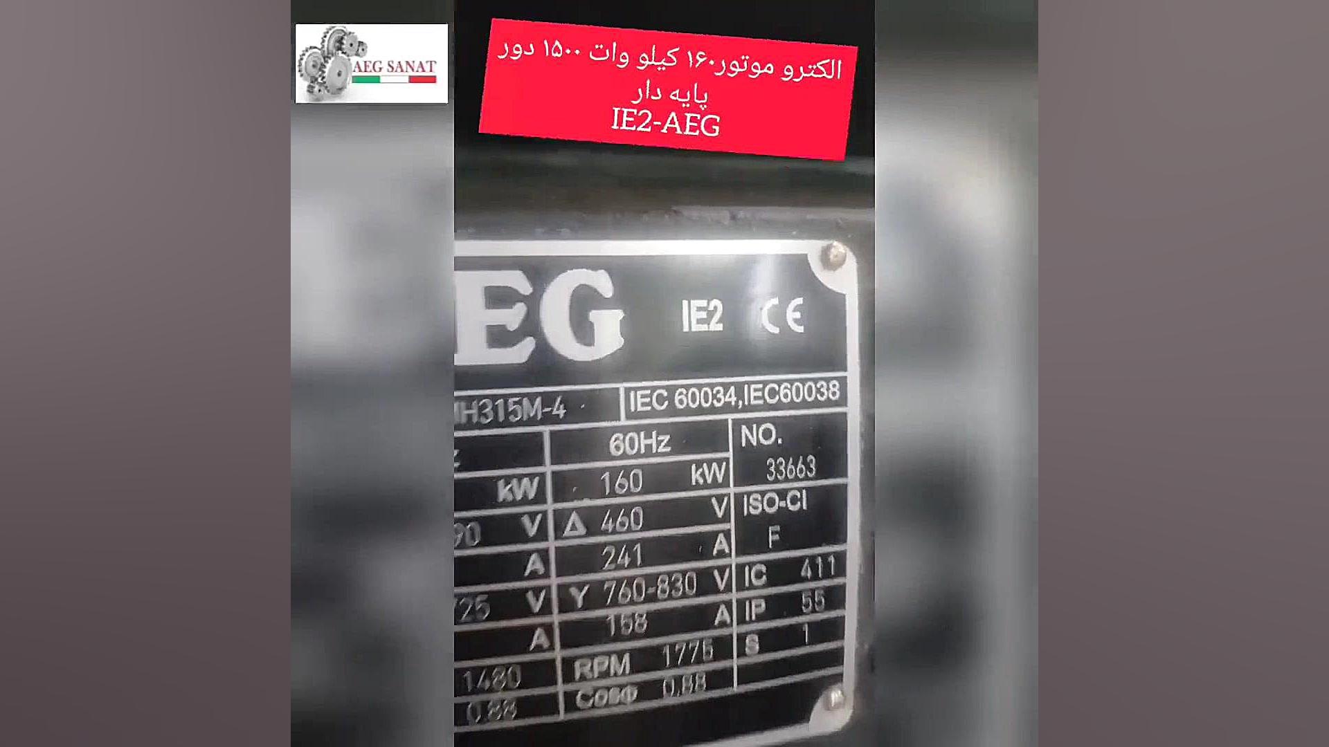 الکترو موتورAEG پیلینگ شیمیایی