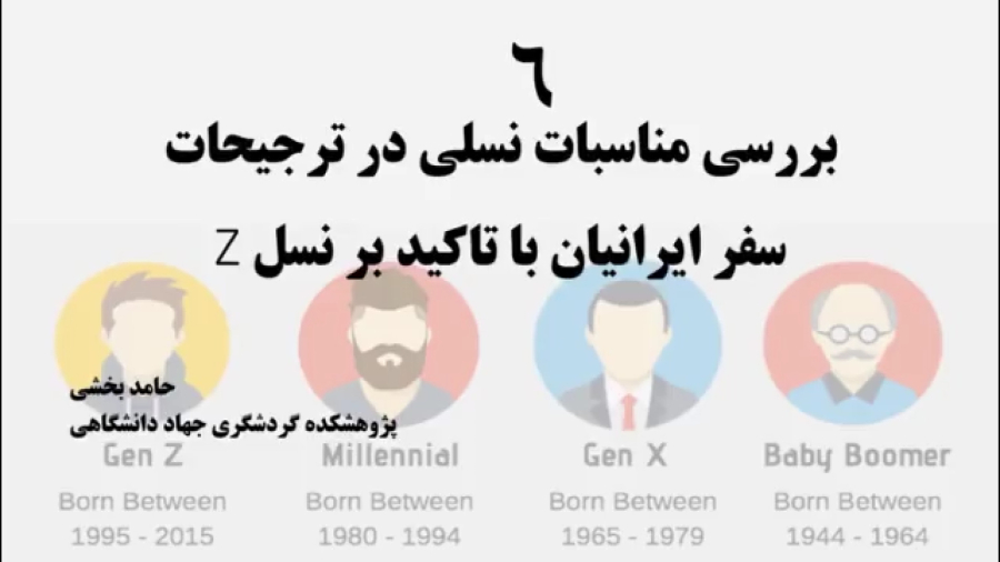 بررسی مناسبات نسلی در ترجیحات گردشگری جامعه ایران/6/غذا