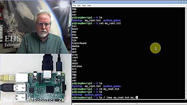 Using Linux Tee Command آموزش رسپری پای قسمت 14 مورگان فریمن