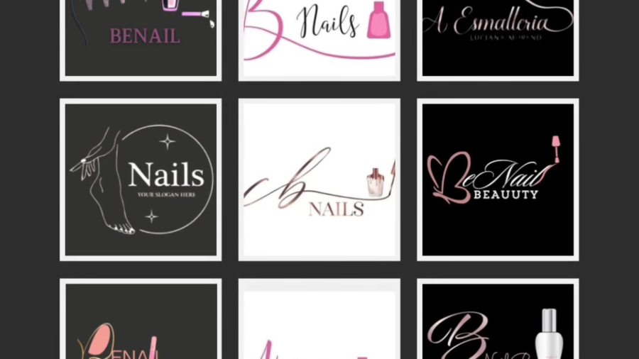 نمونه طراحی لوگو پیج ناخن نمونه کار خانم الناز پاشایی در کنوا