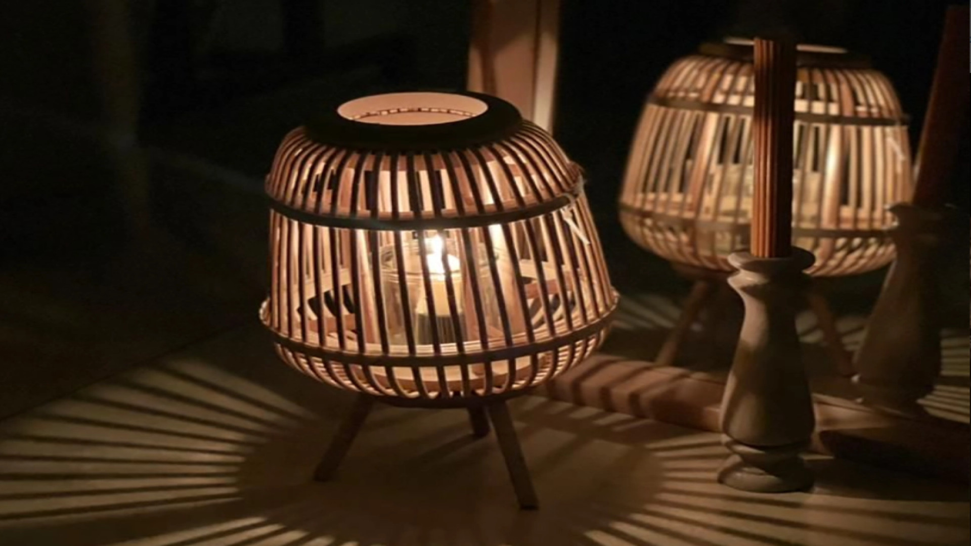 شمعدان چوب بامبو بولتزهوم زمان14ثانیه