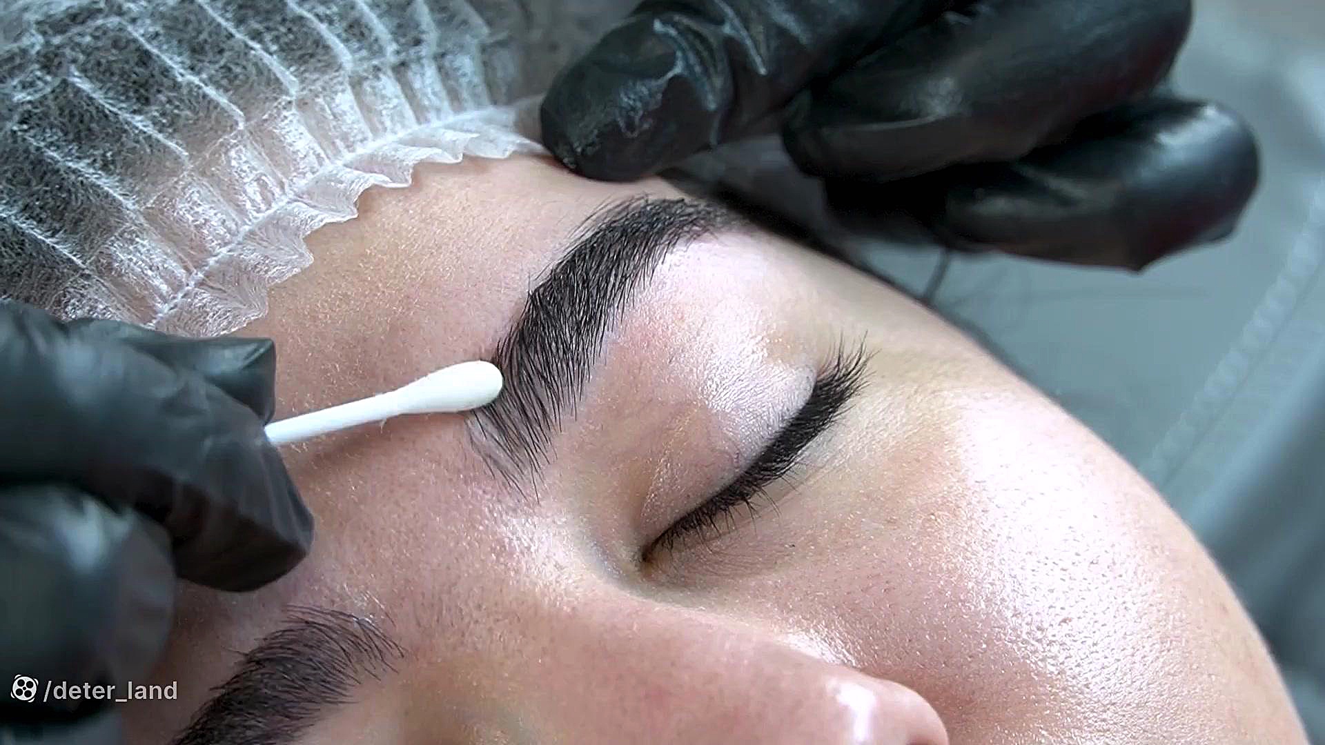 آموزش لیفت ابرو با چسب | مرحله اول 09123887589 بیماری منیر