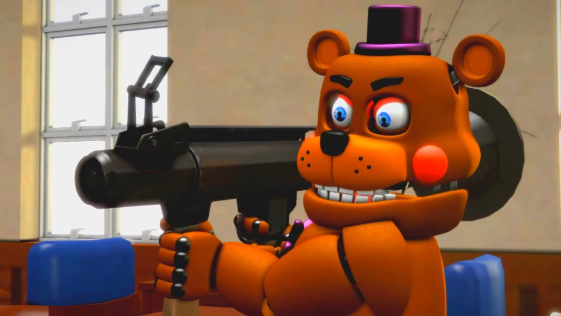 احمقانه ترین مبارزه بین شخصیت های فناف / FNAF / انیمیشن فناف کوبی برایانت
