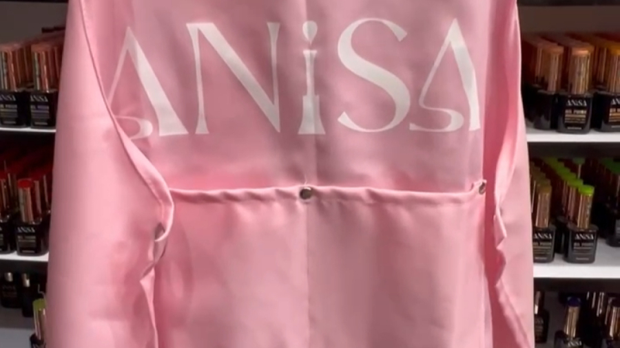 پیشبند ناخنکار صورتی ANISA